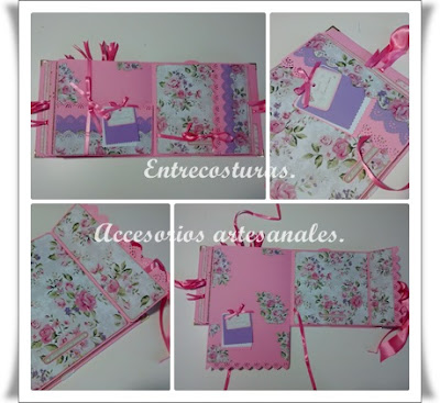 Album comunión niña. Entrecosturas. Accesorios artesanales.