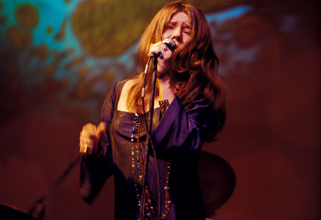 1968. Janis Joplin performing at Anderson Theater in New York City on February 17, 1968. Photo by Elliott Landy