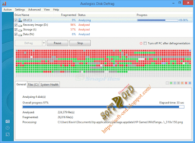 Auslogics Disk Defrag 8.0.21.0 برنامج إلغاء تجزئة القرص الصلب