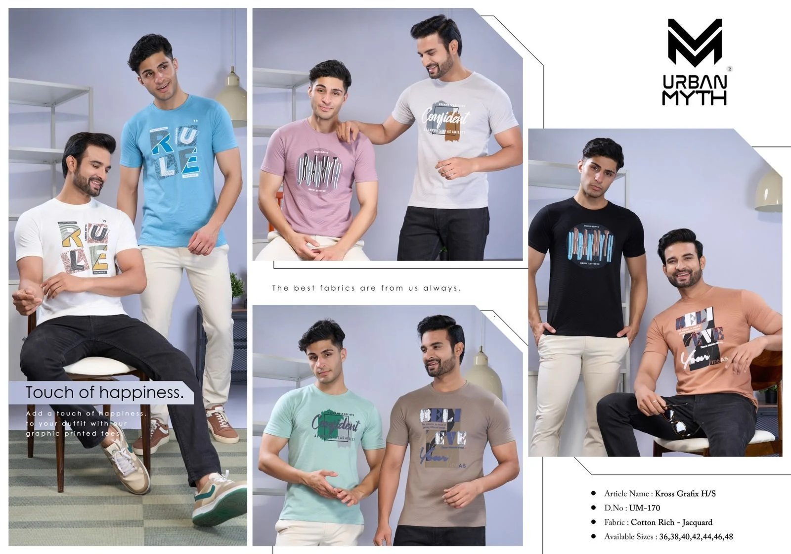 Um 170 Urban Myth Cotton Mens Tshirts