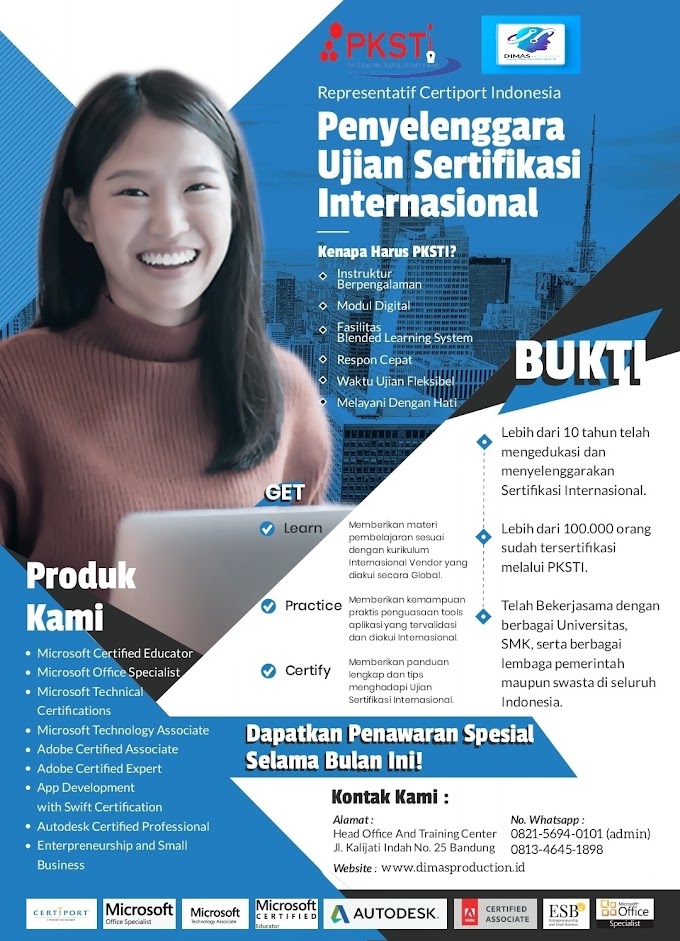 WA.0821-5694-0101 | MICROSOFT INTERNATIONAL CERTIFICATION (Sertifikasi Internasional dari Microsoft)