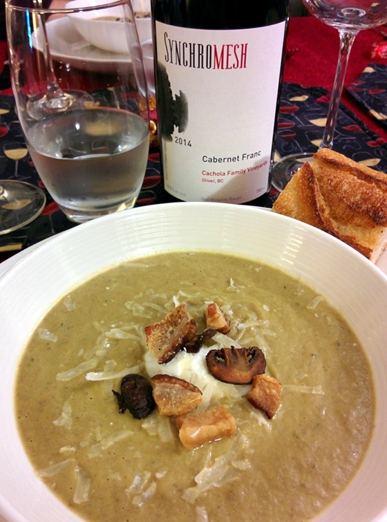 Synchromesh 2014 Cabernet Franc with Aubergine Dream Soup