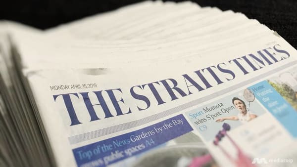 Ra mắt vào ngày 15 tháng 7 năm 1845, The Straits Times là nhật báo tiếng Anh hàng đầu của SPH Media Trust ở Singapore với hơn 1,9 triệu độc giả cho cả báo in và trực tuyến. Ảnh: SPH Media