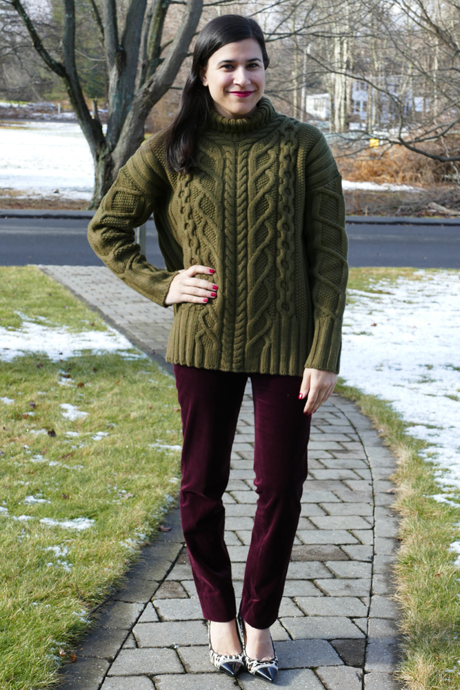 Closet Fashionista: {outfit} Chunky Cable Knit Sweater