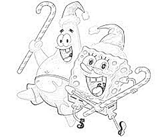 SpongeBob SquarePants Christmas coloring pages holiday.filminspector.com