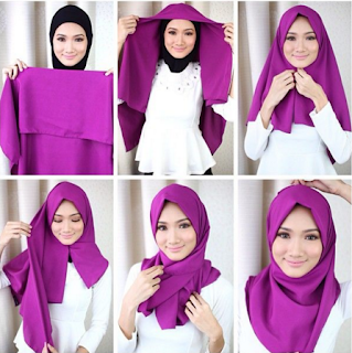 Tutorial Hijab Segi Empat Simple