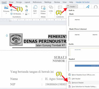 2 Cara Menghapus Header di MS Word 2021