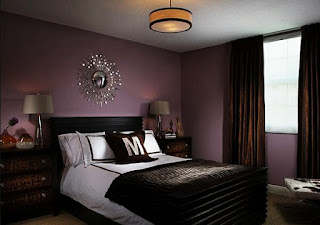 The Idea Of A Bedroom With A Beautiful Purple Color