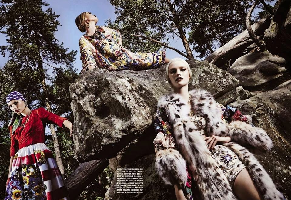 Dolce & Gabbana Alta Moda FW14 by Steve Hiett for Vogue Italia, September 2014