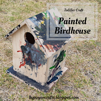 Toddler Craft Activity - Painting a Birdhouse