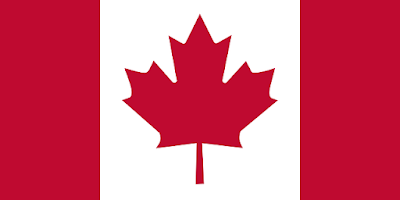 Canada flag and foods of Canada