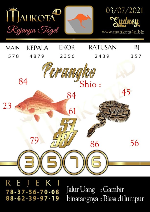 Syair Prediksi Togel Sydney - SDY Sabtu, 3 - Juli - 2021