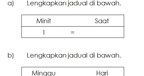 Latihan - Masa & Waktu (1)  MATEMATIK KSSR TAHUN 3