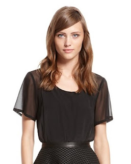 DKNY black t-shirt camiseta transparente