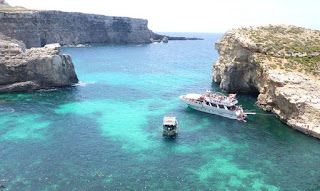 Laguna Azul o Blue Lagoon, isla de Comino, Malta.