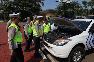 Jelang Ops Ketupat 2024, Ditlantas Polda Banten Cek Perlengkapan Operasi