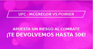 Mondobets promo Mc Gregor vs Poirier UFC desde 18-1-2021