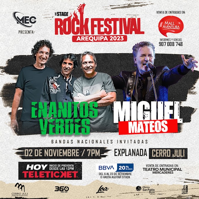 Los  Enanitos Verdes vuelven a Arequipa junto a Miguel MATEOS - CONCIERTO CANCELADO