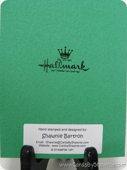 Not Halmark stamp