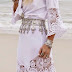 Ladies cutest and stylish long Lace dress and foot wear fashion inspiration for Hippie's 