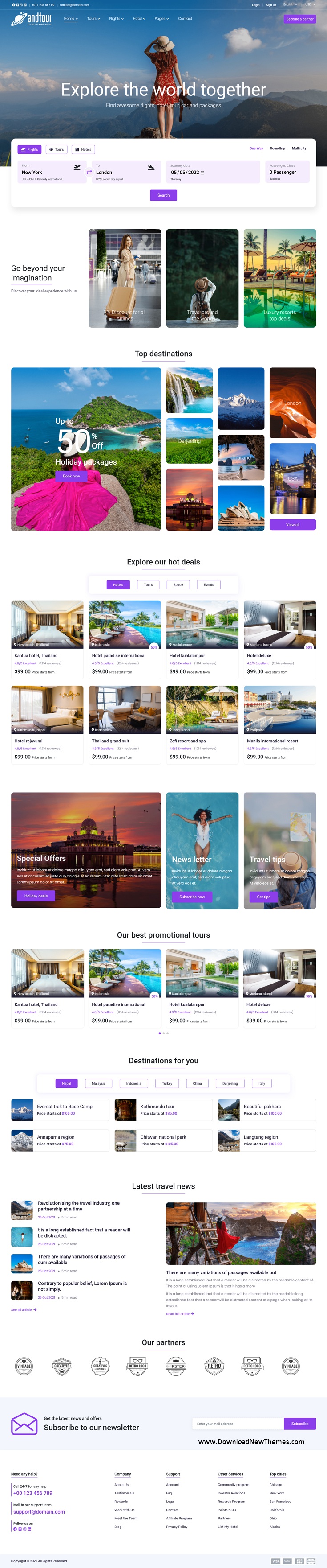 AndTour - Travel Agency Vue Js Template Review
