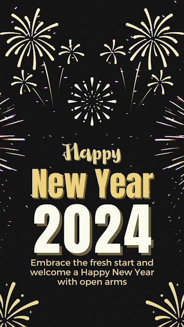 Happy New Year 2024 Quote For WHATSAPP is a free high resolution image for Smartphone iPhone and mobile phone.