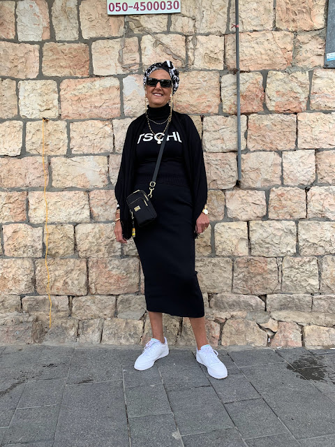 Orthodox woman standing in Jerusalem