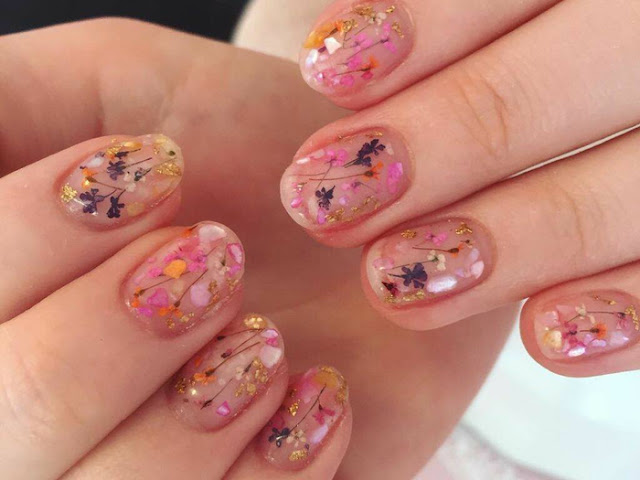 Blushing Blooms Pink Nail Art