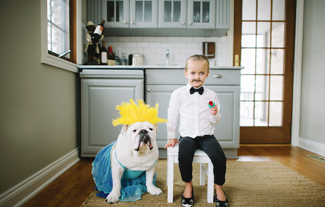 Girl and Animals Friendship Photography