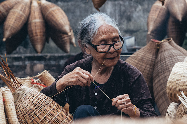 The bamboo fishing trap making village near Hanoi