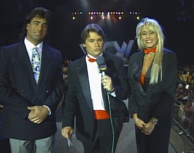 WCW Superbrawl 1 review - Tony Schiavone with Tom Zenk and Missy Hyatt