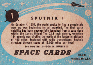 1958 Topps : Space Cards Bubble Gum - Sputnik 1