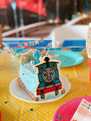 Thomas the Tank Engine Swiss Roll Birthday Cake (Recipe)