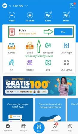 Cara Isi Pulsa Dengan Menggunakan Dompet Digital Dana