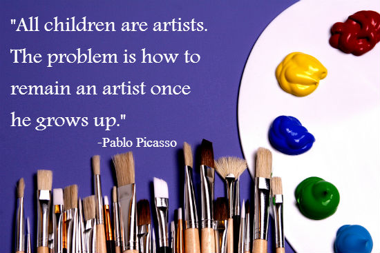 "All children are artists. The problem is how to remain an artist once he grows up." -Pablo Picasso  www.apassionledlife.com