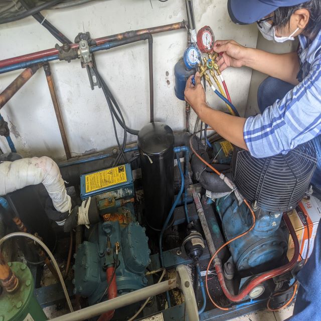 sửa kho lạnh thiếu gas kém lạnh