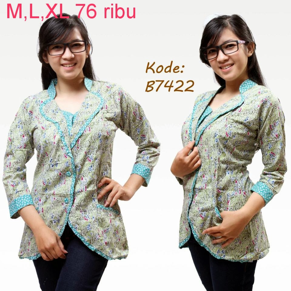  Model  Baju  Batik  Modern Untuk  Kerja  Model  Baju  Batik 