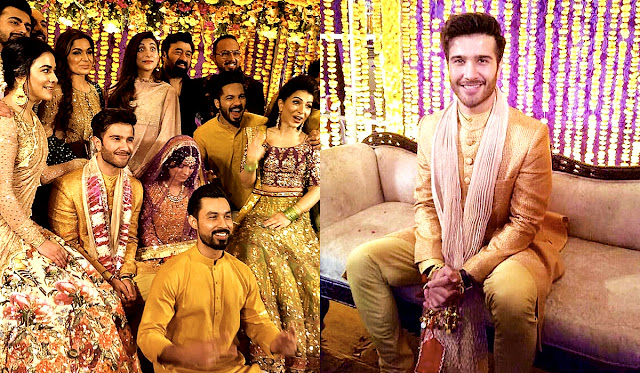 Feroze Khan & Syeda Aliza Fatima Mehndi along with celebrities