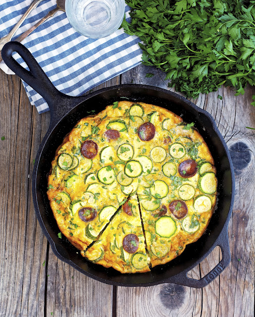 Simple Zucchini Chorizo Frittata