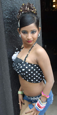 Hot Masala Actress Ishitha in Black Blouse Stills