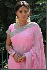 Sneha in rose colour saree