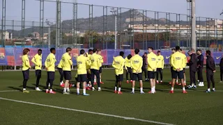 Row between two Barcelona heavyweights at training