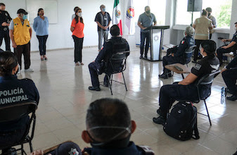 Covidpolicías entran en acción en Cancún próximo 3 de Agosto, traen gafete, distintivo y cámara