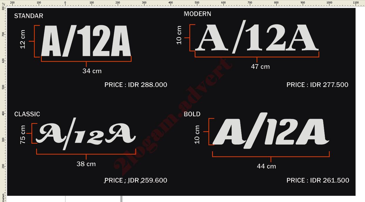 Desain Nomor Rumah