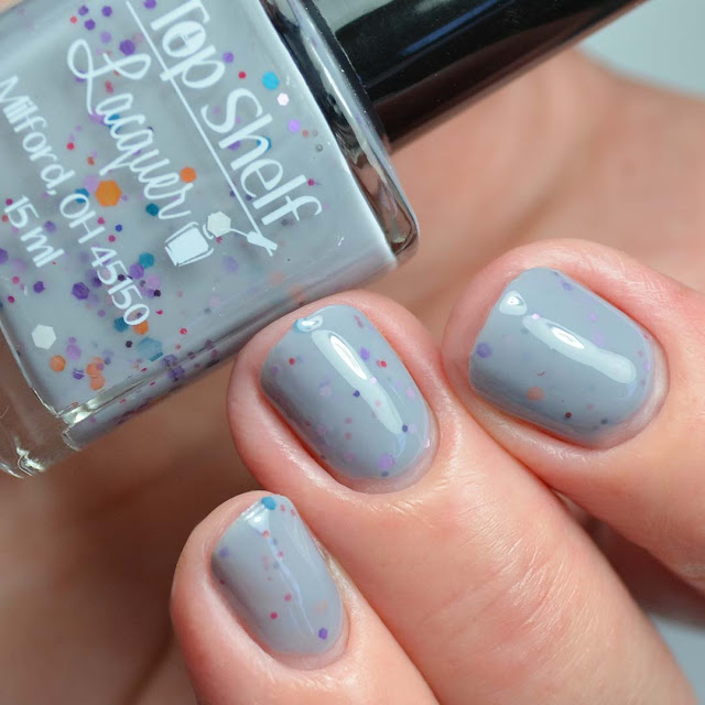 grey glitter nail polish
