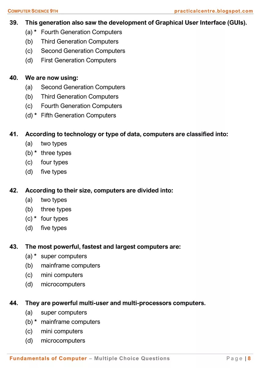 fundamentals-of-computer-mcqs-computer-science-9th-notes