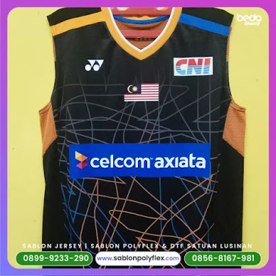 contoh sablon jersey badminton