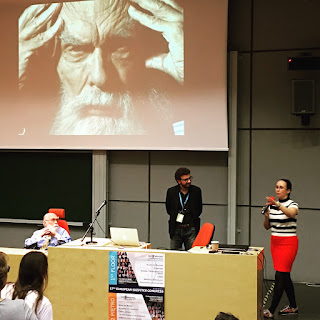 Claire Klingenberg, President of the European Council of Skeptical Organisations, summarising Randi's presentation.