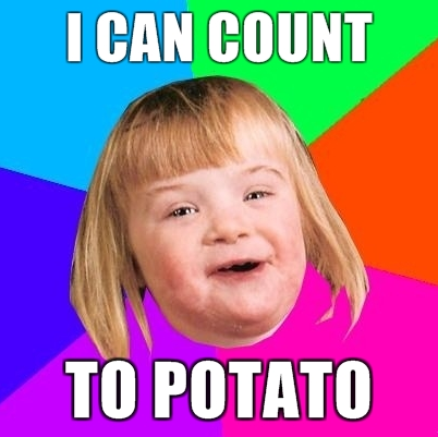 Meme Meaning on Can Count To Potato Meme Girl With Down Syndrome Heidi Crowter Png