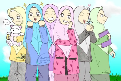 Paling Baru Gambar Kartun Muslimah 6 Sahabat Bercadar